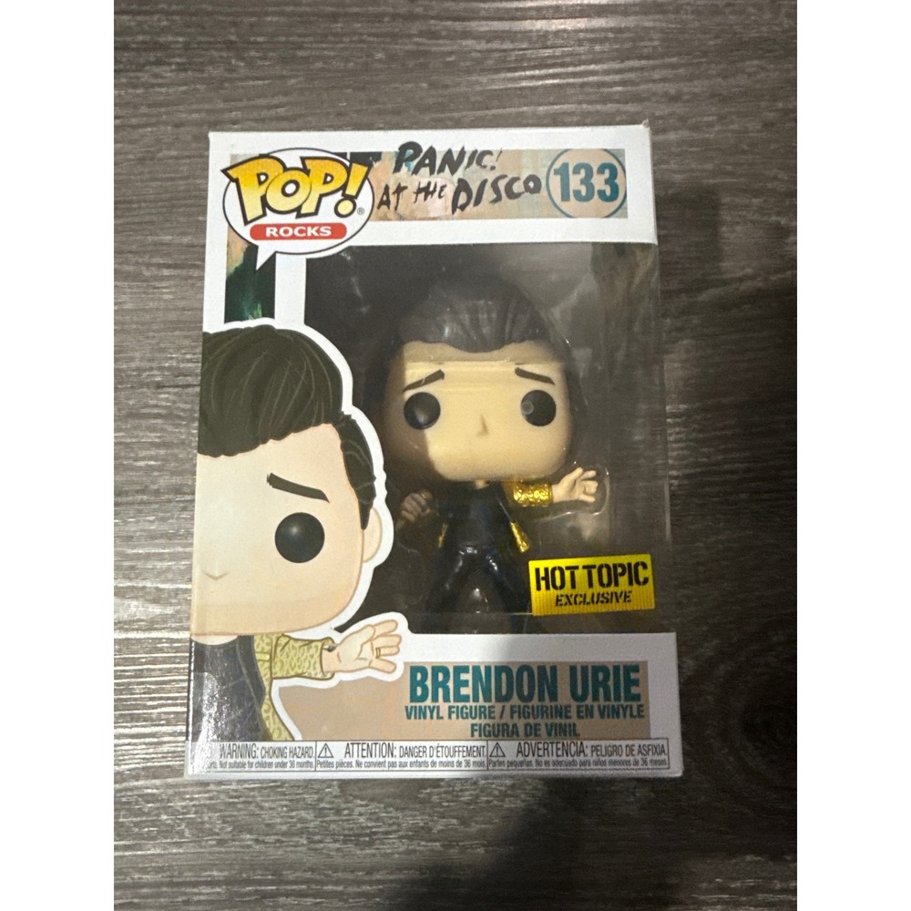 3/$30 Funko Pop Rocks Brendon Urie Panic At The Disco 133 Hot Topic Exclusive